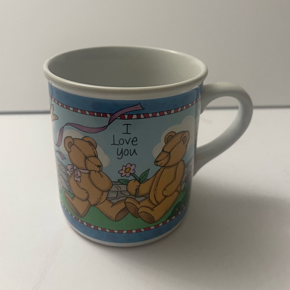 Russ Ceramic Mug Base with Navy Logo - White